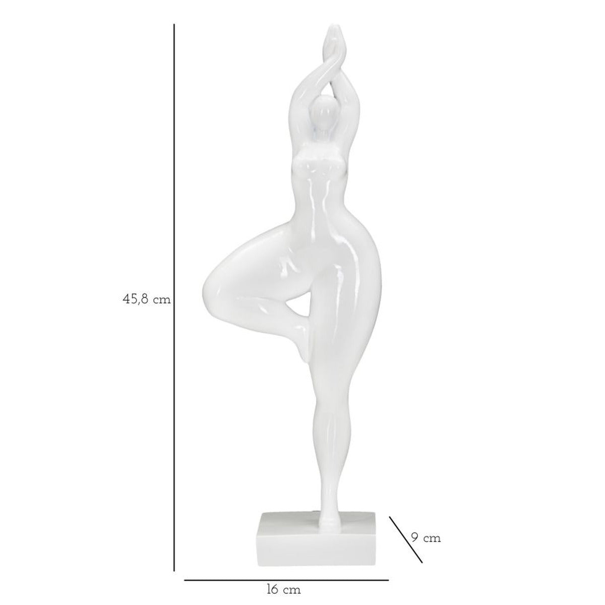 Scultura MF374, Bianco, Poliresina, 16x9x45,8 cm, Seven Design