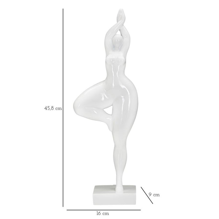 Scultura MF374, Bianco, Poliresina, 16x9x45,8 cm, Seven Design