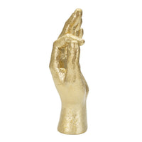 Scultura Mani 5, Oro, Poliresina, 10x7x22,5 cm, Seven Design