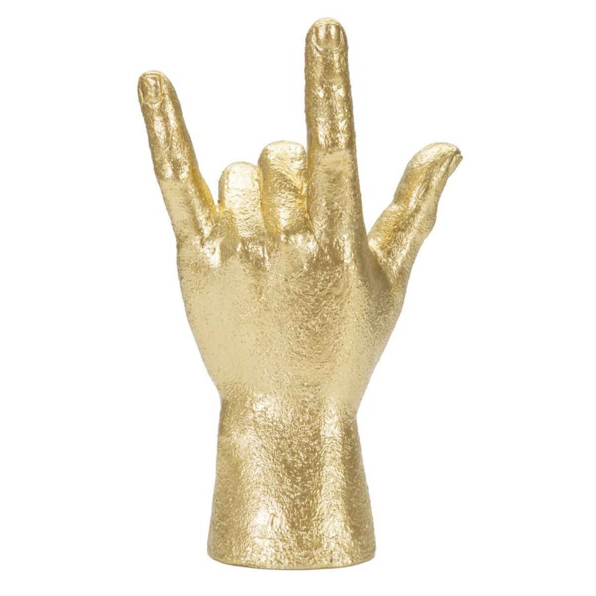 Scultura Mani 4, Oro, Poliresina, 14,5x7x23 cm, Seven Design