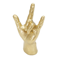 Scultura Mani 4, Oro, Poliresina, 14,5x7x23 cm, Seven Design