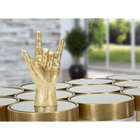 Scultura Mani 4, Oro, Poliresina, 14,5x7x23 cm, Seven Design