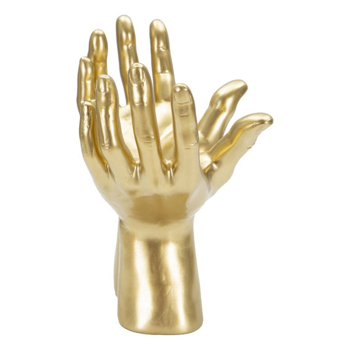 Scultura Mani 3, Oro, Poliresina, 25x15x24 cm, Seven Design