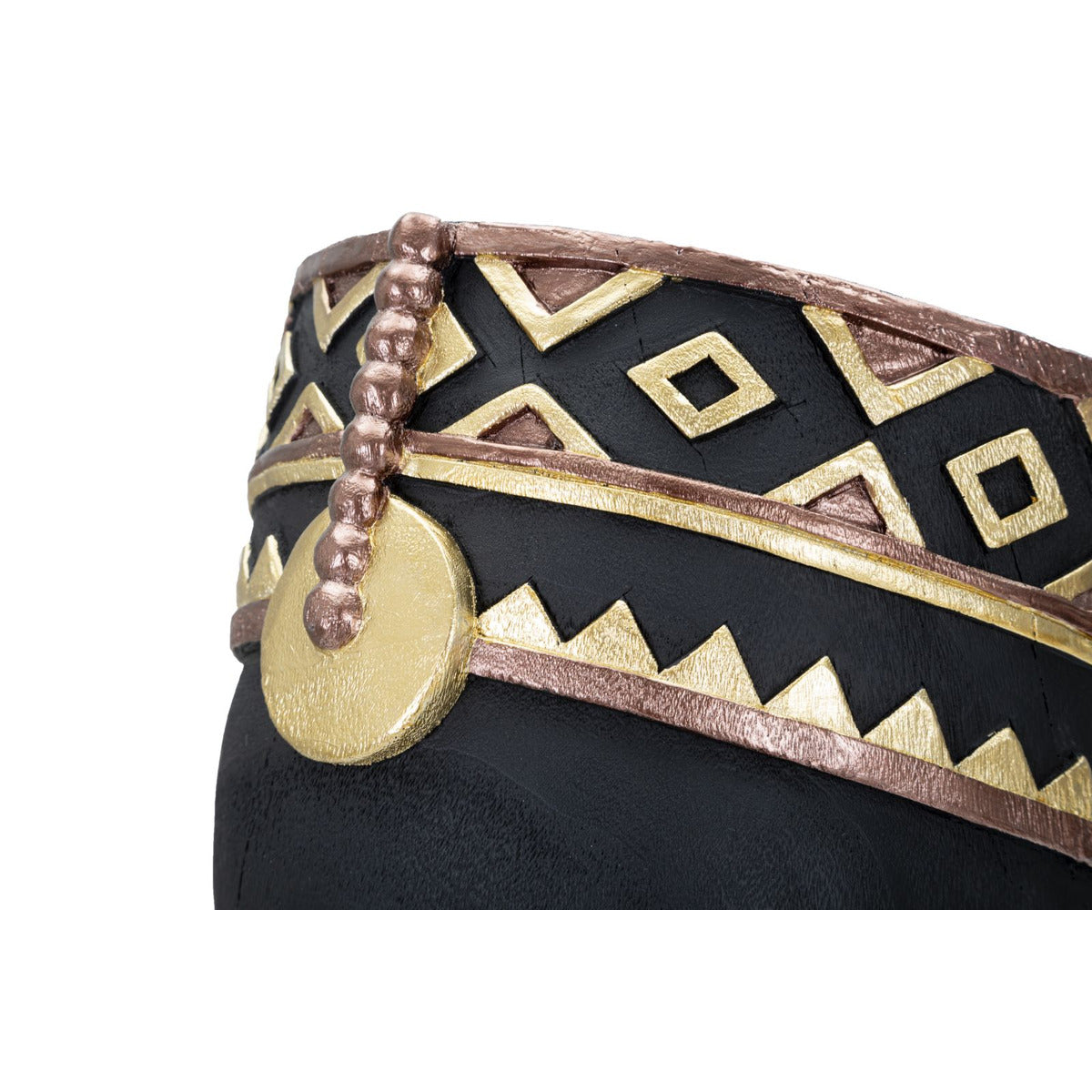 Scultura Africa 5, Nero, Poliresina, 25x25x56 cm, Seven Design