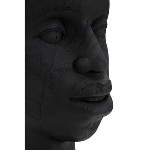 Scultura Africa 5, Nero, Poliresina, 25x25x56 cm, Seven Design