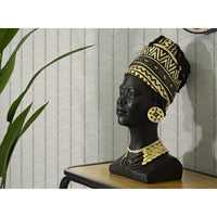 Scultura Africa 6, Nero, Poliresina, 21,5x27,5x45 cm, Seven Design