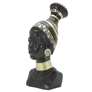 Scultura Africa 7, Nero, Poliresina, 23x19x38,5 cm, Seven Design