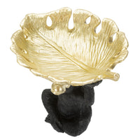 Vassoio Scimmia 9, Nero, Poliresina, 25,2x21x24 cm, Seven Design