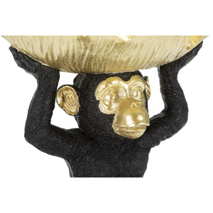 Vassoio Scimmia 9, Nero, Poliresina, 25,2x21x24 cm, Seven Design