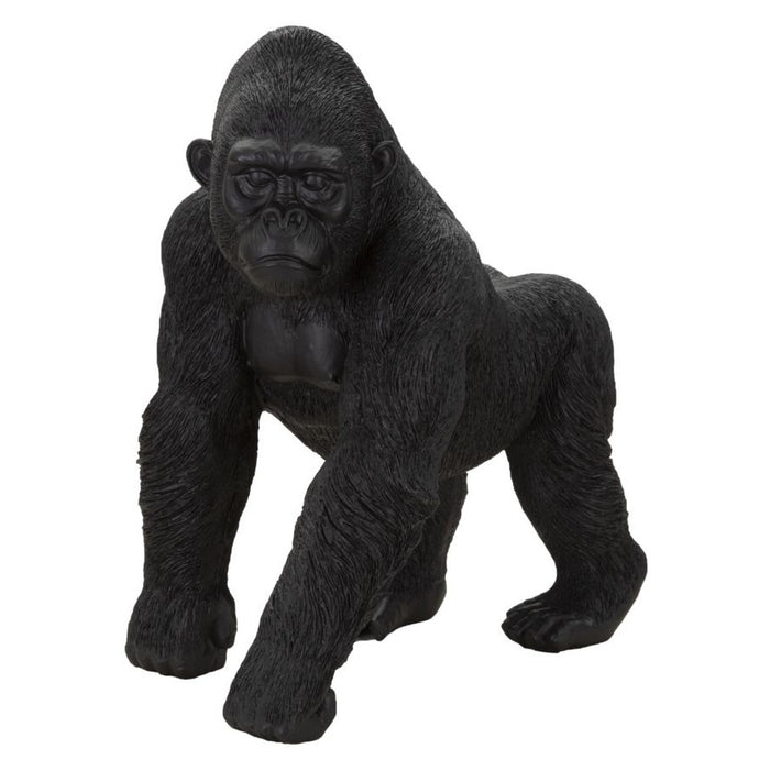 Scultura Gorilla 2, Nero, Poliresina, 35x21,5x37,5 cm, Seven Design