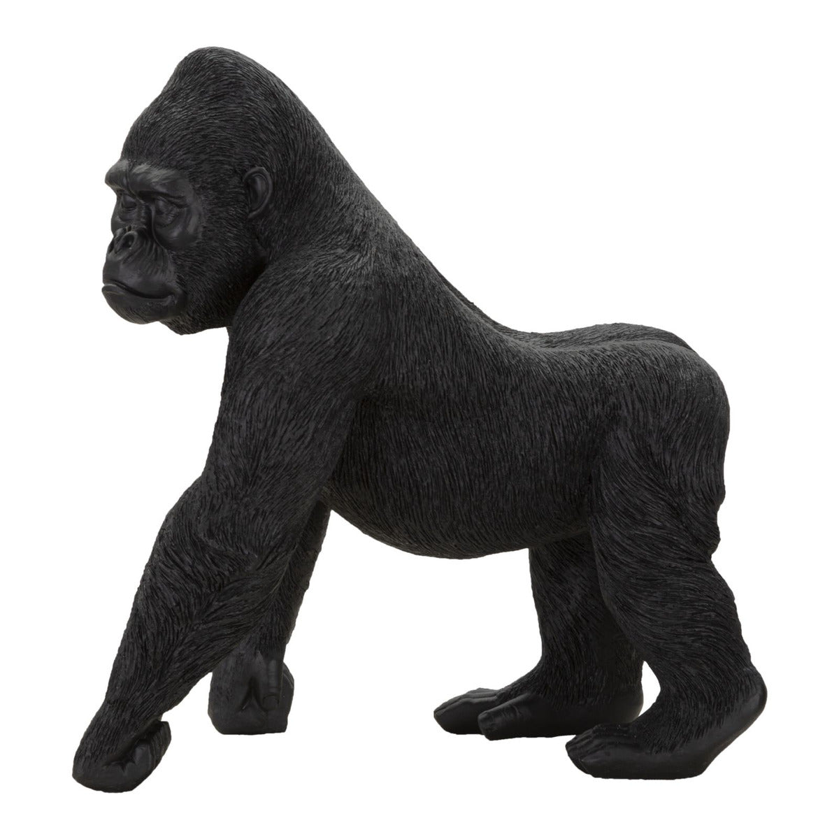 Scultura Gorilla 2, Nero, Poliresina, 35x21,5x37,5 cm, Seven Design