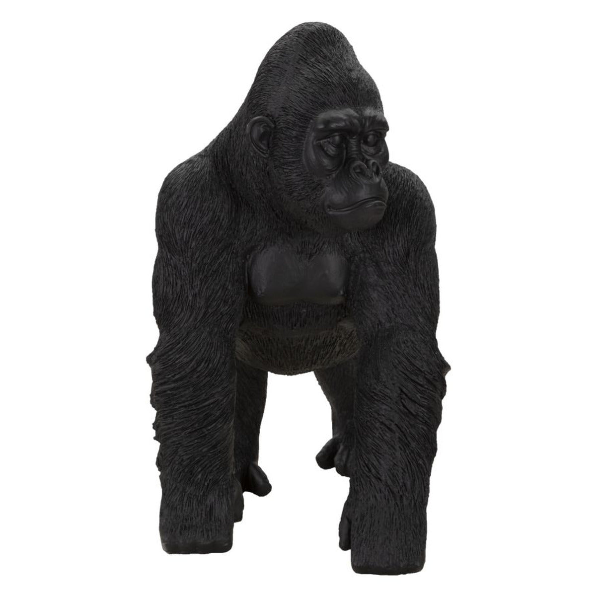 Scultura Gorilla 2, Nero, Poliresina, 35x21,5x37,5 cm, Seven Design