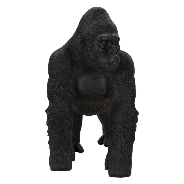 Scultura Gorilla 2, Nero, Poliresina, 35x21,5x37,5 cm, Seven Design
