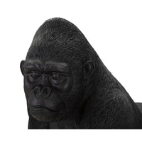 Scultura Gorilla 2, Nero, Poliresina, 35x21,5x37,5 cm, Seven Design