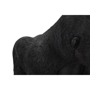 Scultura Gorilla 2, Nero, Poliresina, 35x21,5x37,5 cm, Seven Design