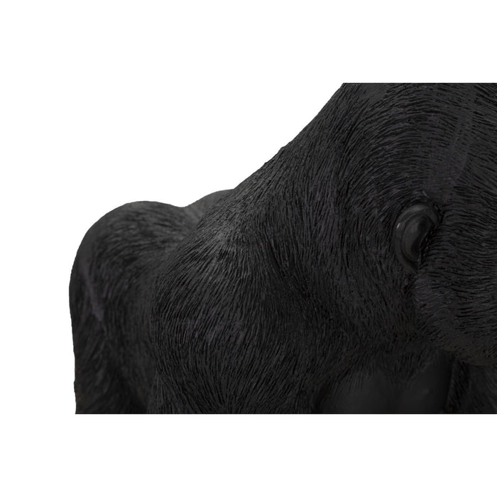 Scultura Gorilla 2, Nero, Poliresina, 35x21,5x37,5 cm, Seven Design