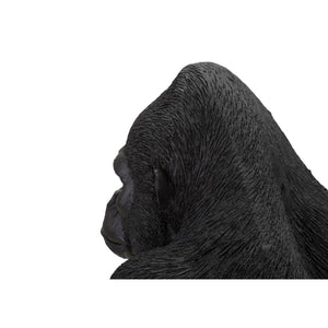 Scultura Gorilla 2, Nero, Poliresina, 35x21,5x37,5 cm, Seven Design