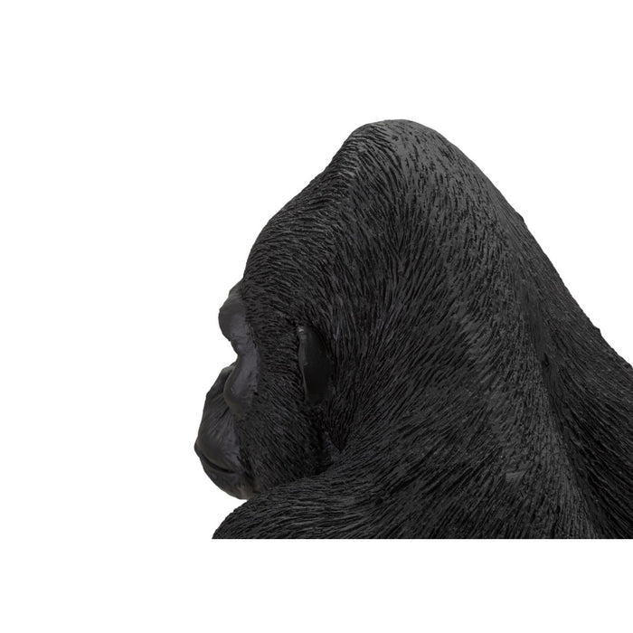 Scultura Gorilla 2, Nero, Poliresina, 35x21,5x37,5 cm, Seven Design