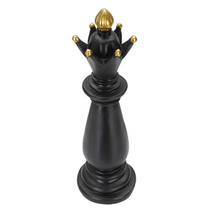 Scultura Scacchi 9, Nero, Poliresina, 12,5x12,5x38,5 cm, Seven Design