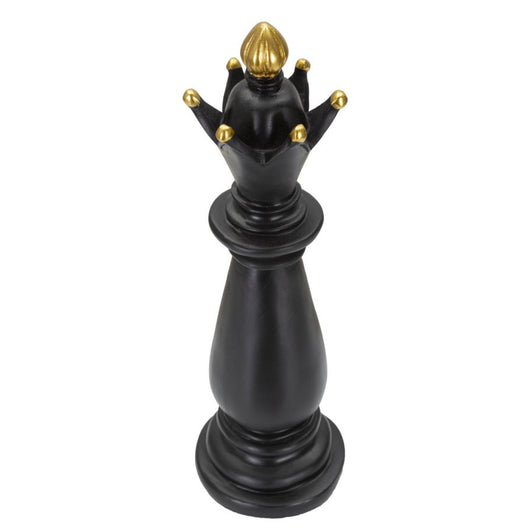 Scultura Scacchi 9, Nero, Poliresina, 12,5x12,5x38,5 cm, Seven Design