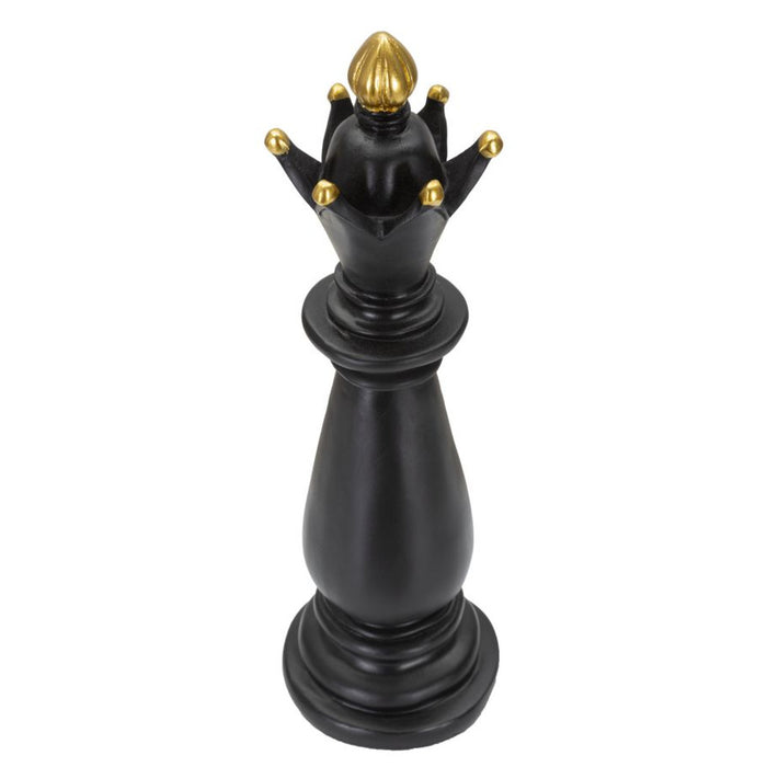 Scultura Scacchi 9, Nero, Poliresina, 12,5x12,5x38,5 cm, Seven Design