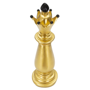 Scultura Scacchi 10, Oro, Poliresina, 12,5x12,5x38,5 cm, Seven Design