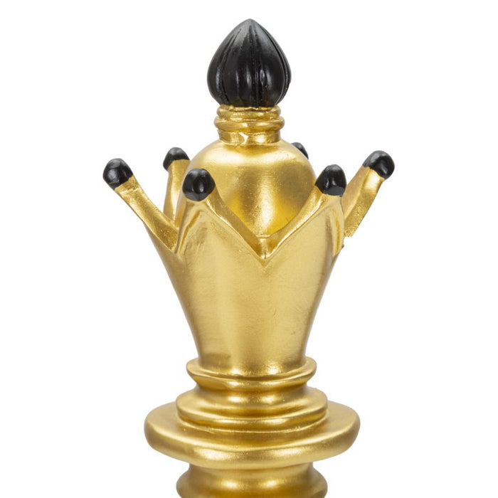 Scultura Scacchi 10, Oro, Poliresina, 12,5x12,5x38,5 cm, Seven Design