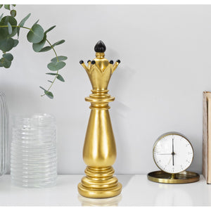 Scultura Scacchi 10, Oro, Poliresina, 12,5x12,5x38,5 cm, Seven Design