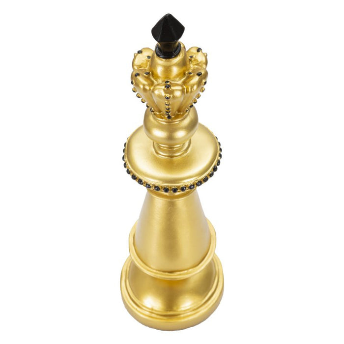 Scultura Scacchi 11, Oro, Poliresina, 11x11x32,5 cm, Seven Design