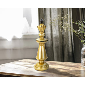 Scultura Scacchi 11, Oro, Poliresina, 11x11x32,5 cm, Seven Design