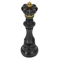 Scultura Scacchi 7, Nero, Poliresina, 13x13x40,5 cm, Seven Design