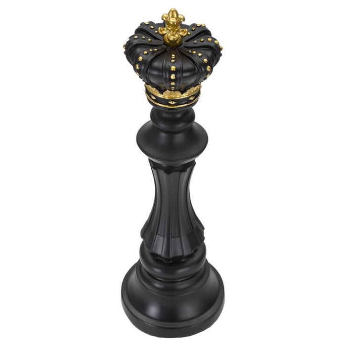 Scultura Scacchi 7, Nero, Poliresina, 13x13x40,5 cm, Seven Design