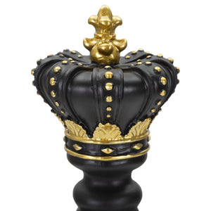 Scultura Scacchi 7, Nero, Poliresina, 13x13x40,5 cm, Seven Design