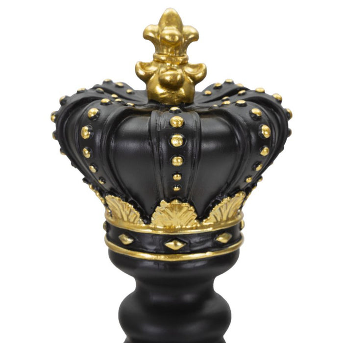 Scultura Scacchi 7, Nero, Poliresina, 13x13x40,5 cm, Seven Design