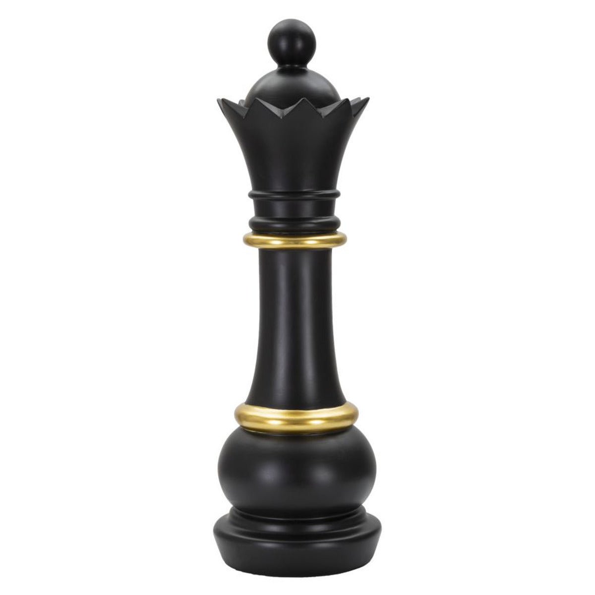 Scultura Scacchi 3, Nero, Poliresina, 15x15x50 cm, Seven Design