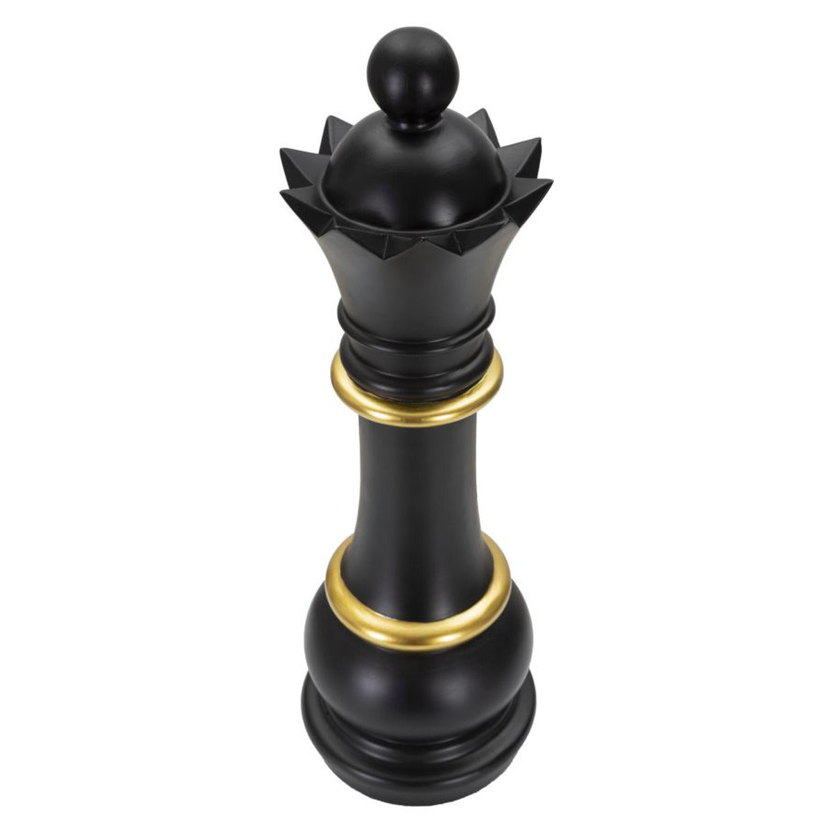 Scultura Scacchi 3, Nero, Poliresina, 15x15x50 cm, Seven Design