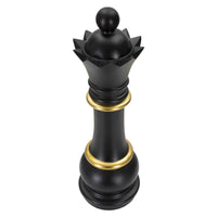 Scultura Scacchi 3, Nero, Poliresina, 15x15x50 cm, Seven Design