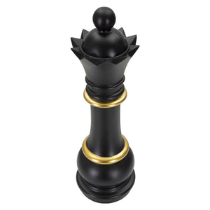 Scultura Scacchi 3, Nero, Poliresina, 15x15x50 cm, Seven Design