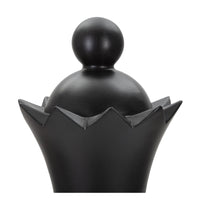 Scultura Scacchi 3, Nero, Poliresina, 15x15x50 cm, Seven Design