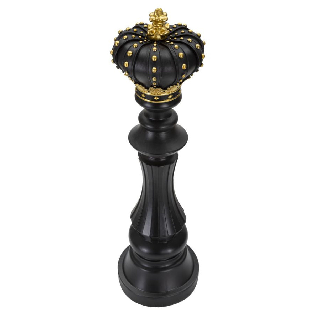 Scultura Scacchi 4, Nero, Poliresina, 14x14x50 cm, Seven Design