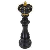 Scultura Scacchi 4, Nero, Poliresina, 14x14x50 cm, Seven Design