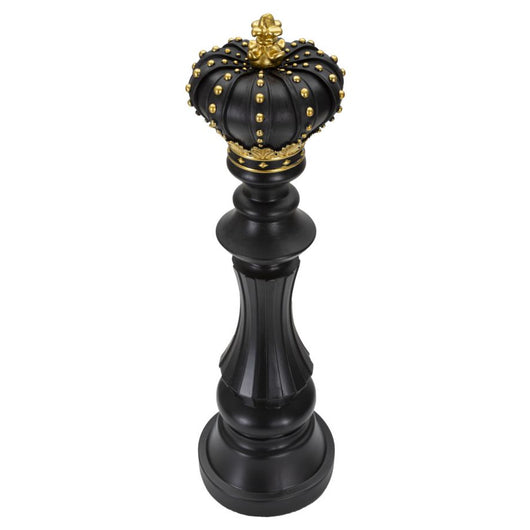 Scultura Scacchi 4, Nero, Poliresina, 14x14x50 cm, Seven Design