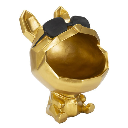 Vassoio MF694, Oro, Poliresina, 17x17x23,5 cm, Seven Design