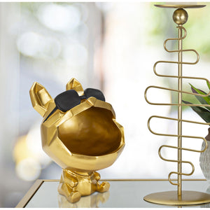 Vassoio MF694, Oro, Poliresina, 17x17x23,5 cm, Seven Design