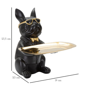 Vassoio MF692, Nero, Poliresina, 19x20x23,5 cm, Seven Design