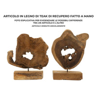 Scultura Radice 3, Marrone, Legno, 31x13x35 cm, Seven Design