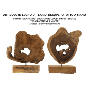 Scultura Radice 3, Marrone, Legno, 31x13x35 cm, Seven Design