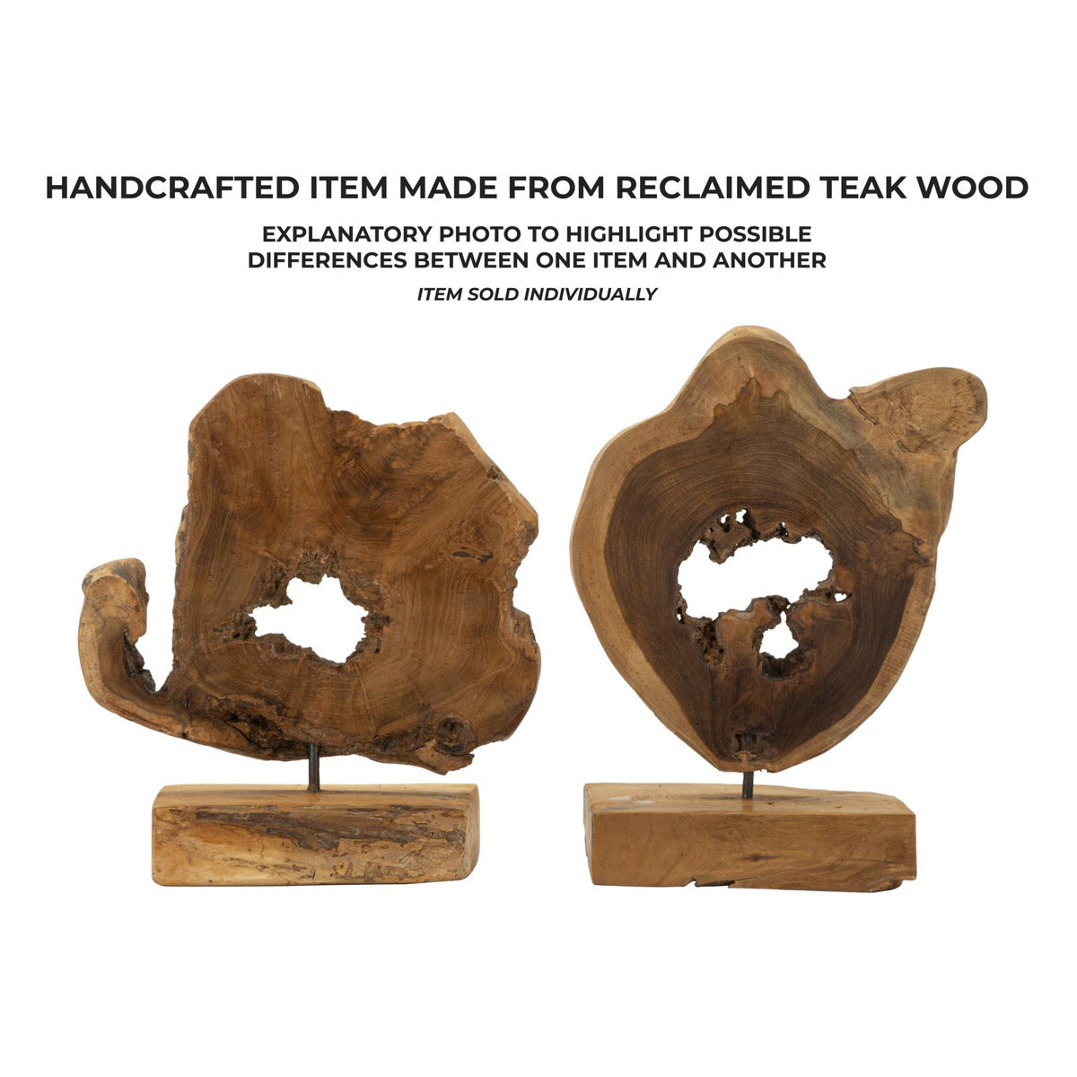 Scultura Radice 3, Marrone, Legno, 31x13x35 cm, Seven Design