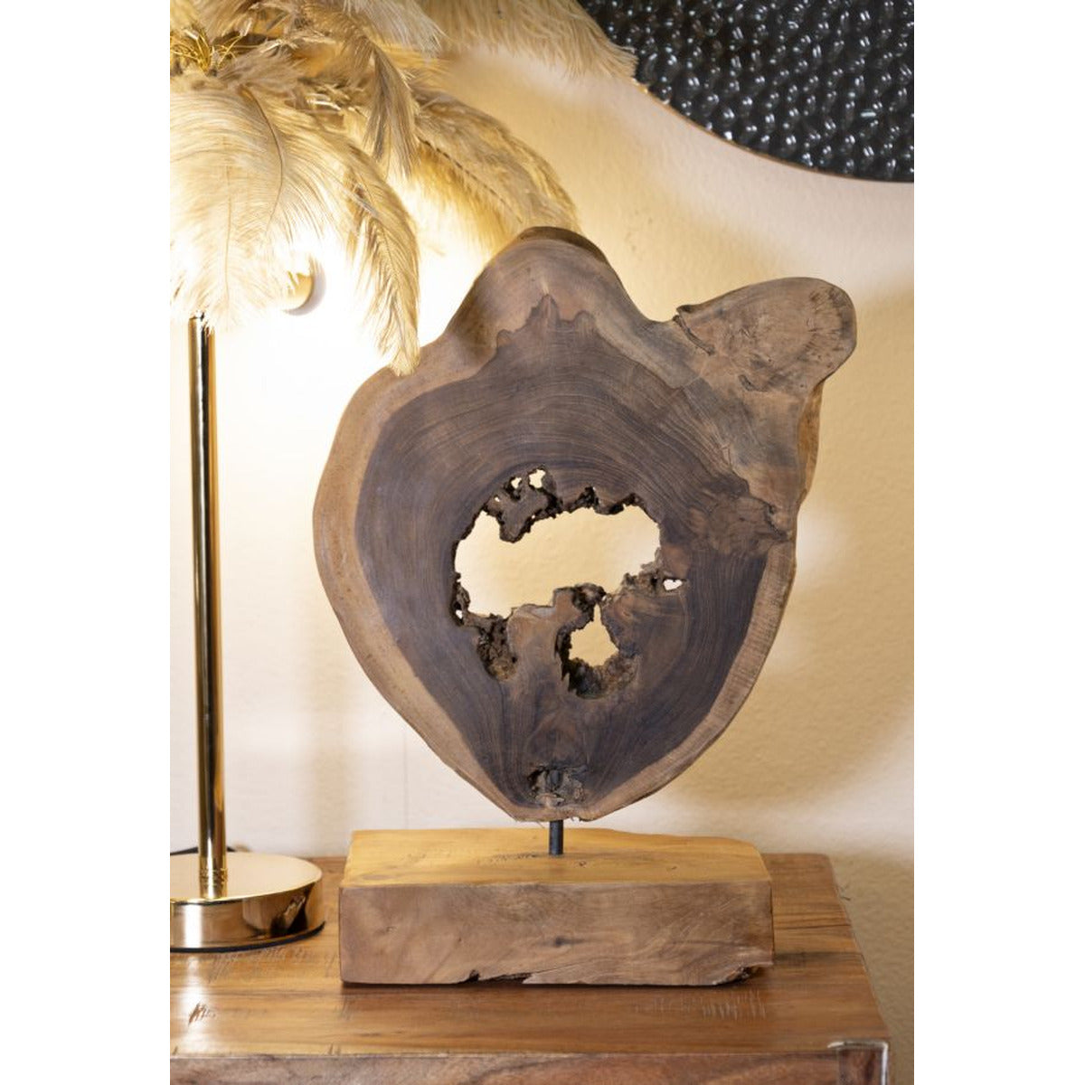 Scultura Radice 3, Marrone, Legno, 31x13x35 cm, Seven Design