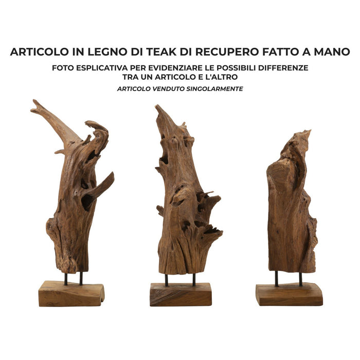 Scultura Radice 2, Marrone, Legno, 23x27x64 cm, Seven Design